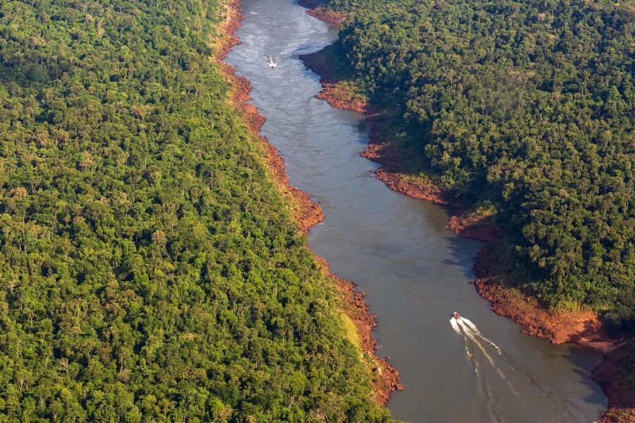 Puerto Iguazu: Iguazu Falls Boat Tour and Gran Aventura - San Martín Island: the final step of the adventure loop