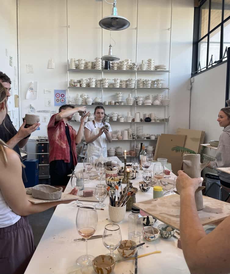 Wine & Pottery Class For Beginners in Buenos Aires Argentina - After Class: Glazing, Firing, Pickup in 3 to 4 Weeks (or FedEx Later)